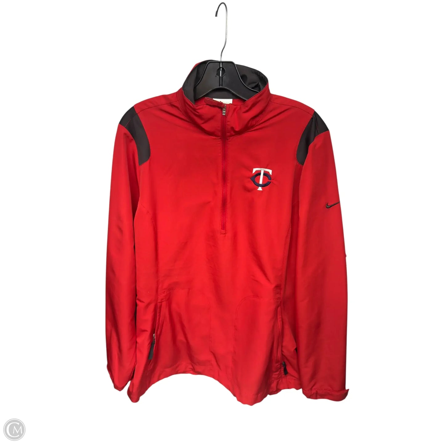 Athletic Jacket By Nike Apparel In Red, Size: L