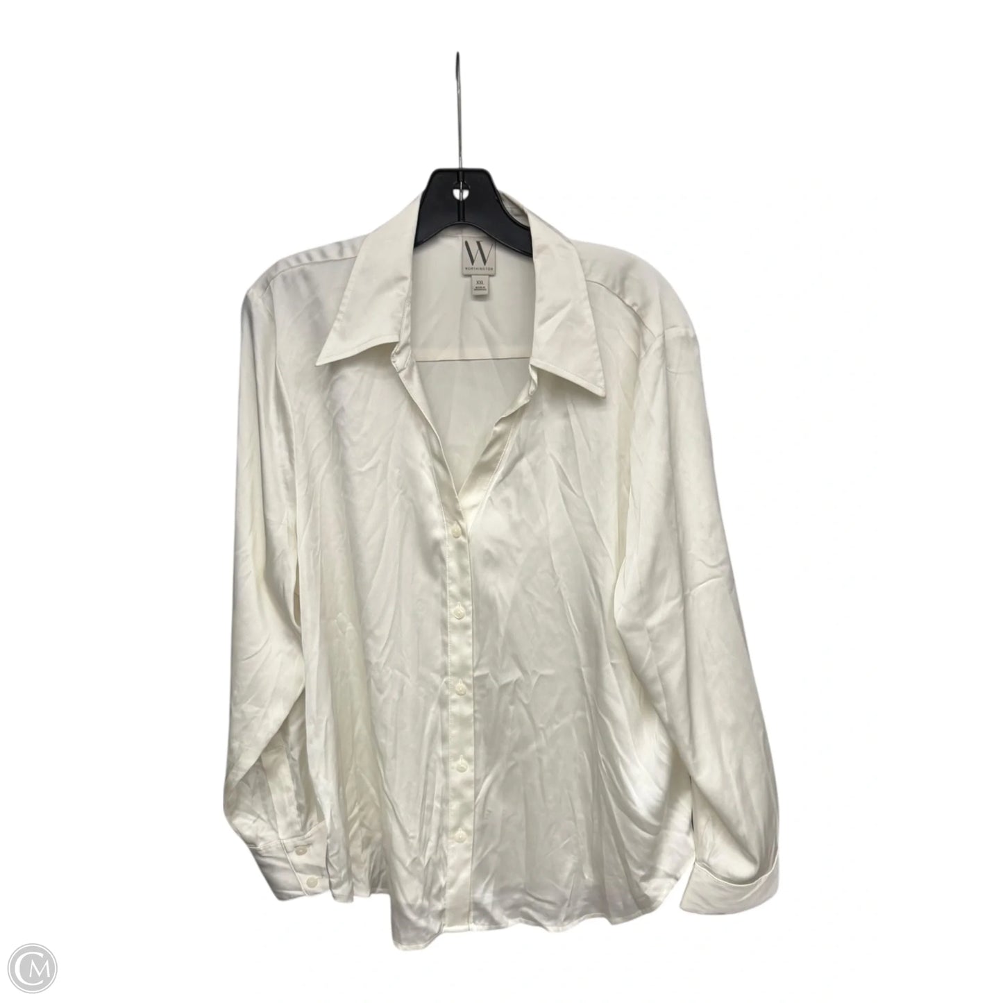 Top Long Sleeve By Worthington In Cream, Size: Xxl