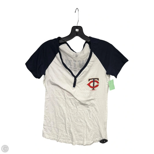 Top Short Sleeve By New Era In Blue & White, Size: Xs