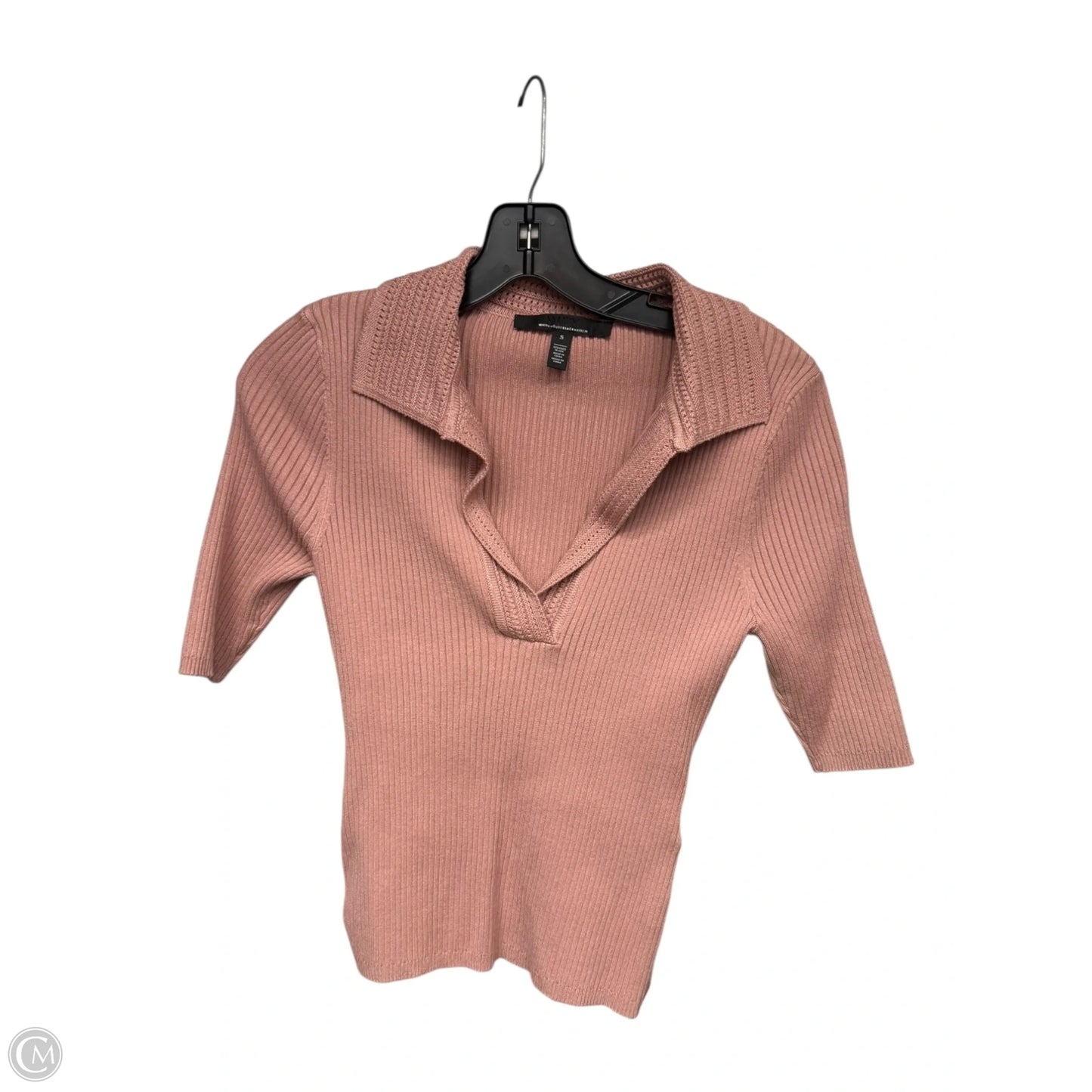 Top Short Sleeve By White House Black Market In Pink, Size: S