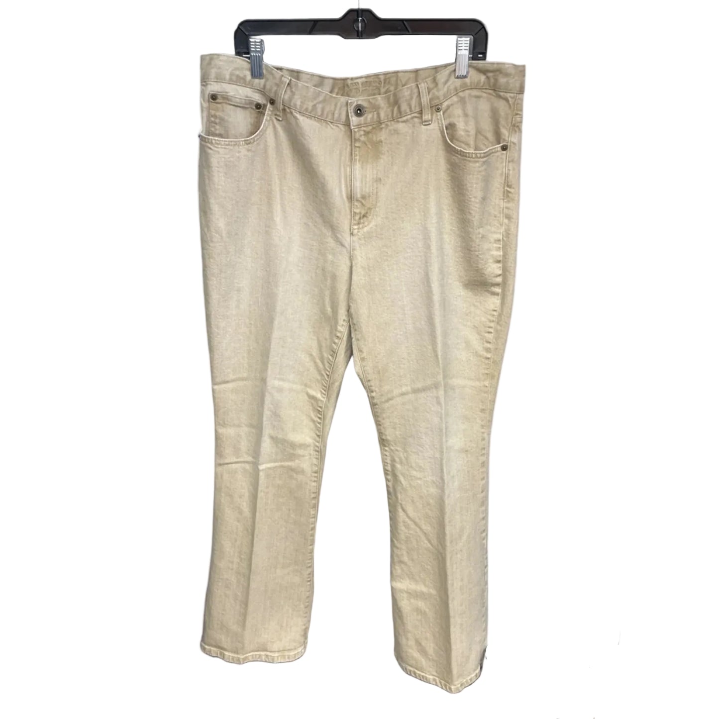 Jeans Straight By Lauren Jeans Co In Tan, Size: Large
