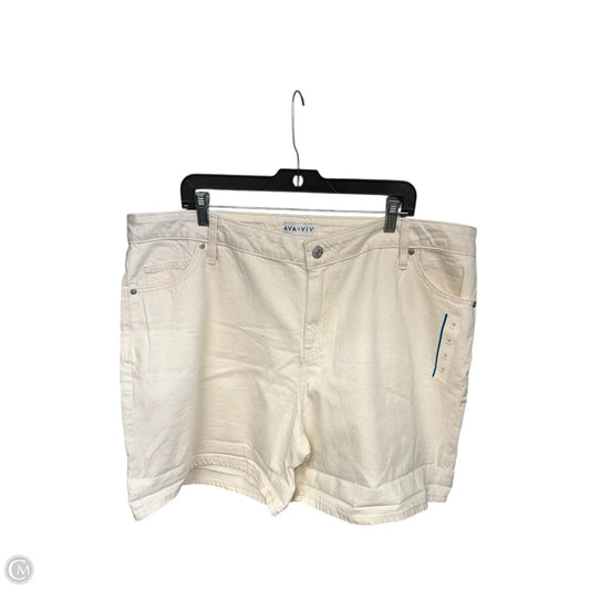 Shorts By Ava & Viv In White, Size: 18