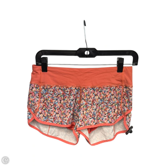 Athletic Shorts By Lululemon In Floral Print, Size: 4