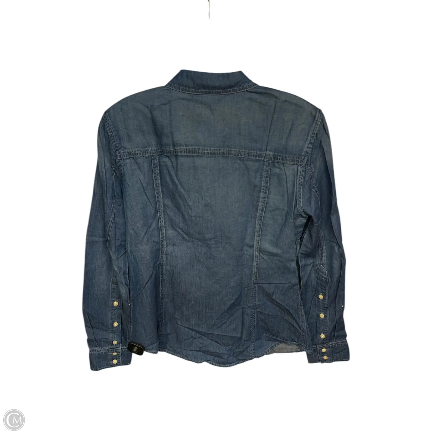 Top Long Sleeve By Clothes Mentor In Blue Denim, Size: M