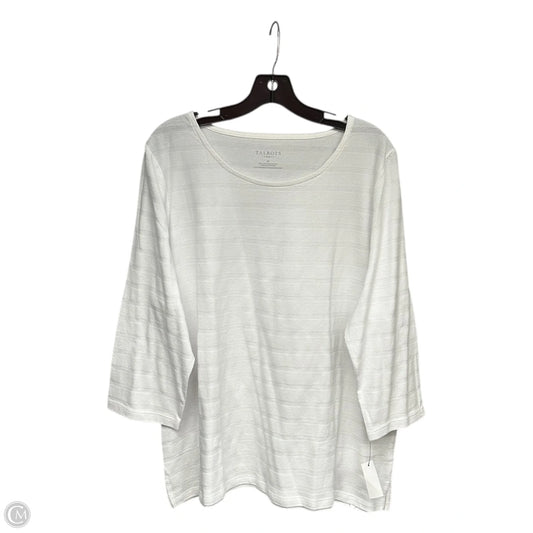 Top 3/4 Sleeve By Talbots In White, Size: 2x