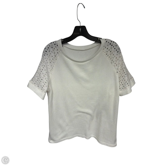 Top Short Sleeve By Clothes Mentor In White, Size: Xl