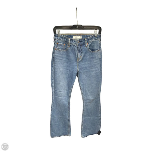Jeans Boot Cut By Abercrombie And Fitch In Blue Denim, Size: 0p