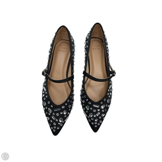 Shoes Flats By A New Day In Black & Silver, Size: 6.5