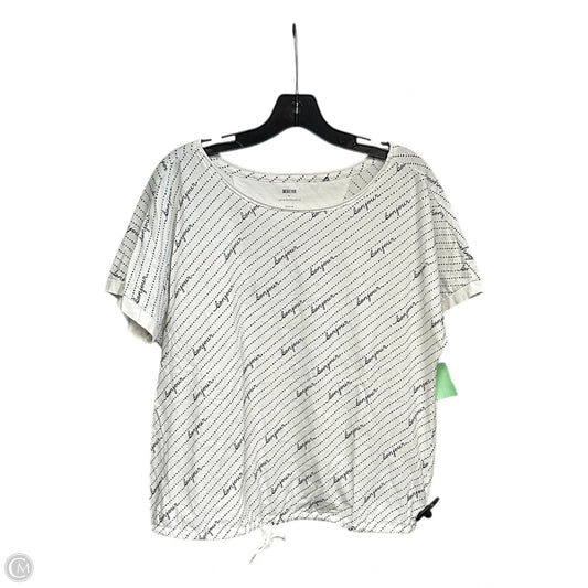 Top Short Sleeve By Maeve In Black & White, Size: M