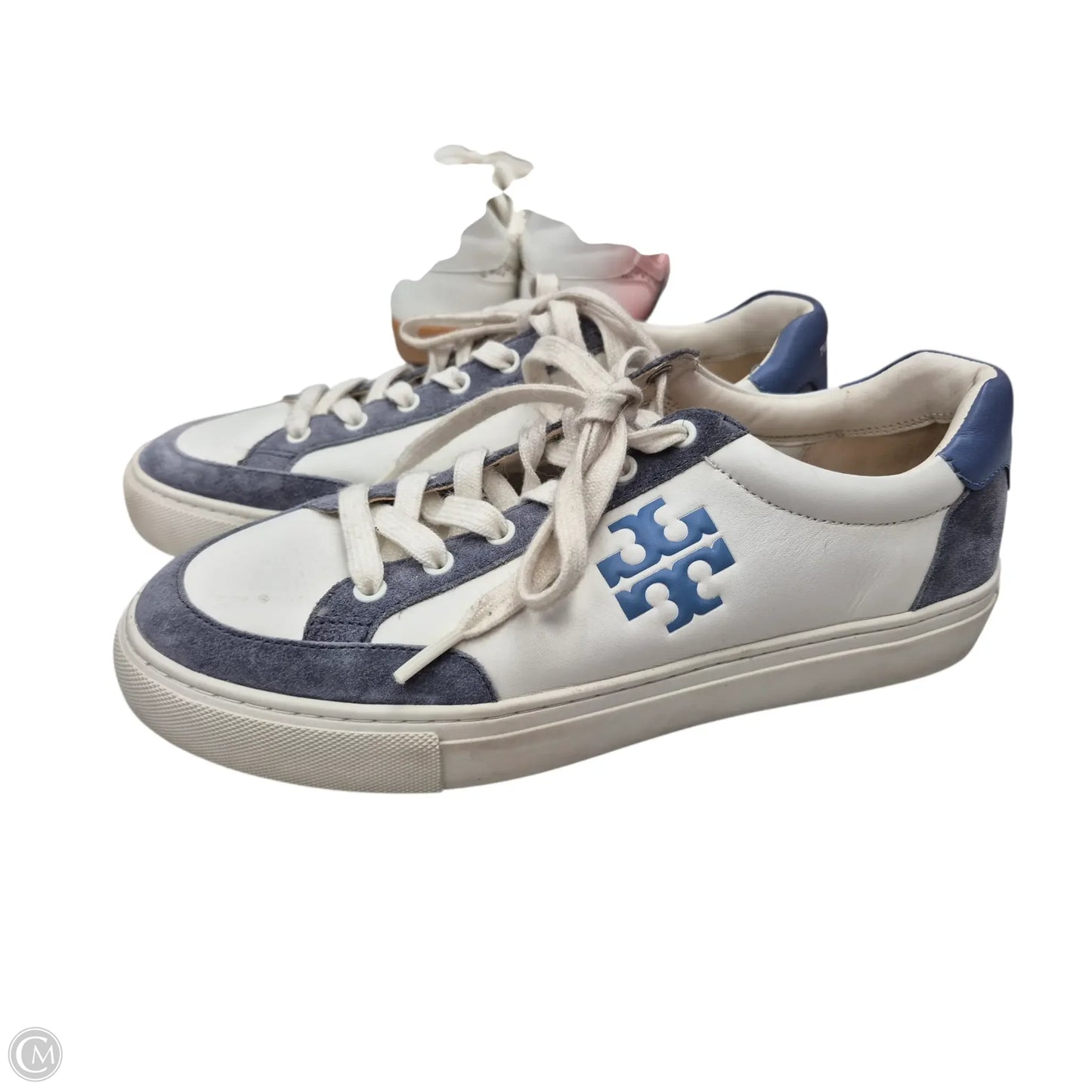 Shoes Designer By Tory Burch In Blue & White, Size: 9