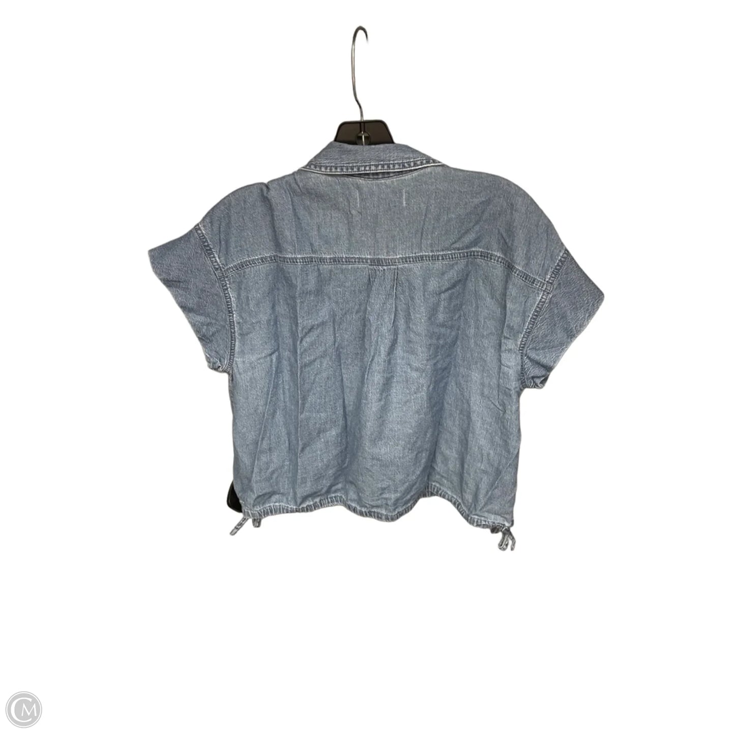 Top Short Sleeve By Madewell In Blue Denim, Size: M