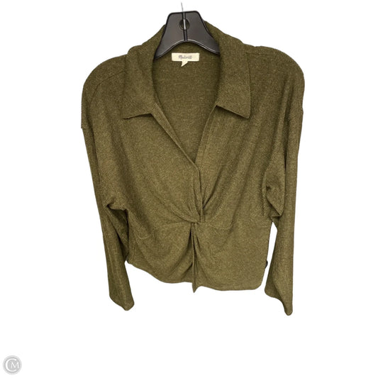 Top Long Sleeve By Madewell In Green, Size: L
