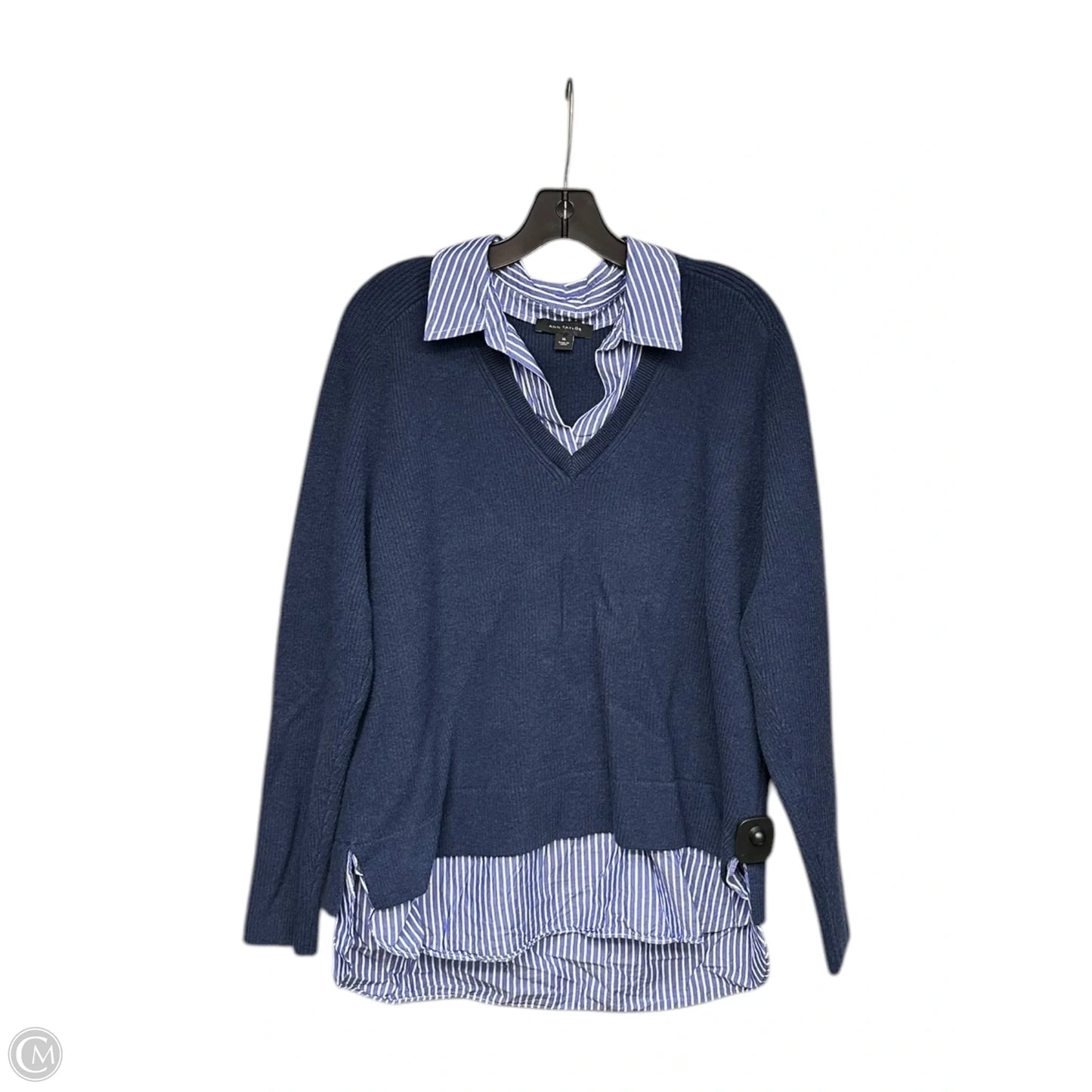 Sweater By Ann Taylor In Navy, Size: Xl