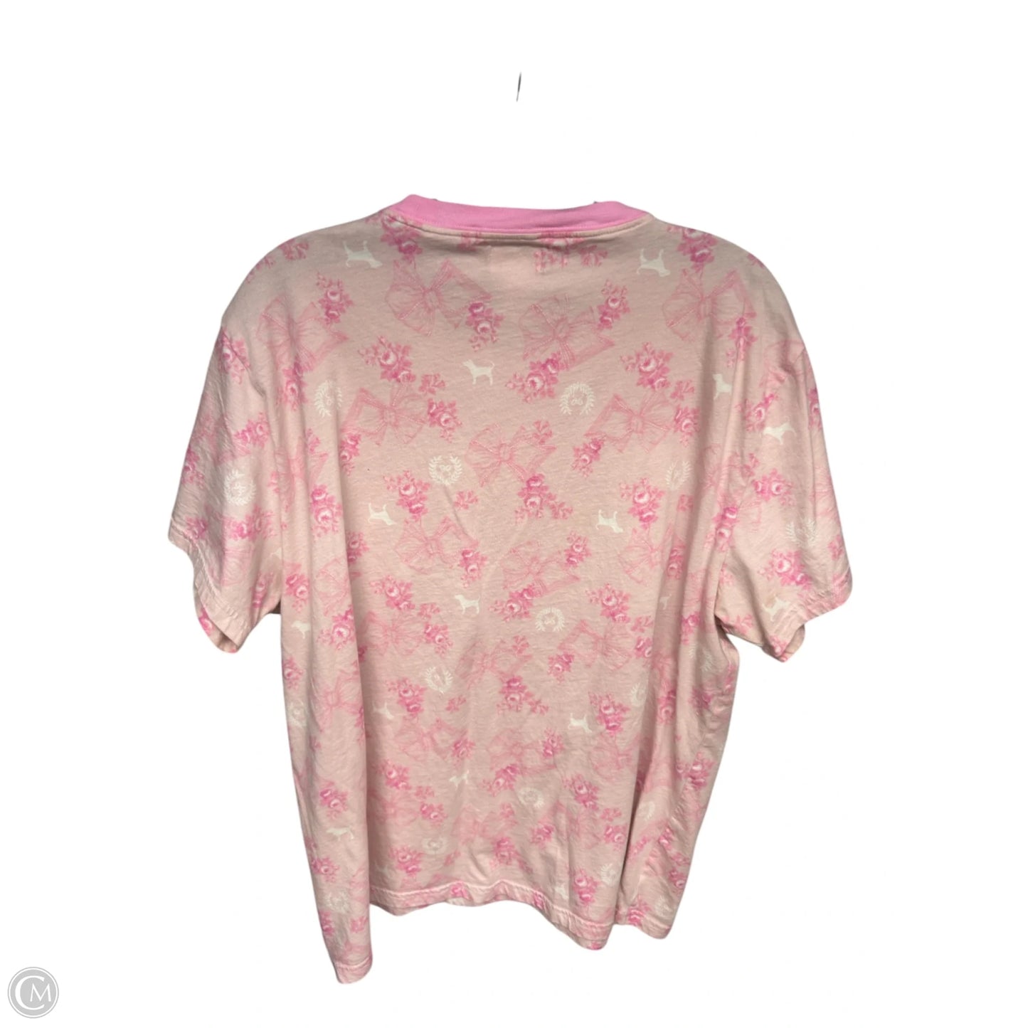 Top Short Sleeve By Pink In Pink, Size: L