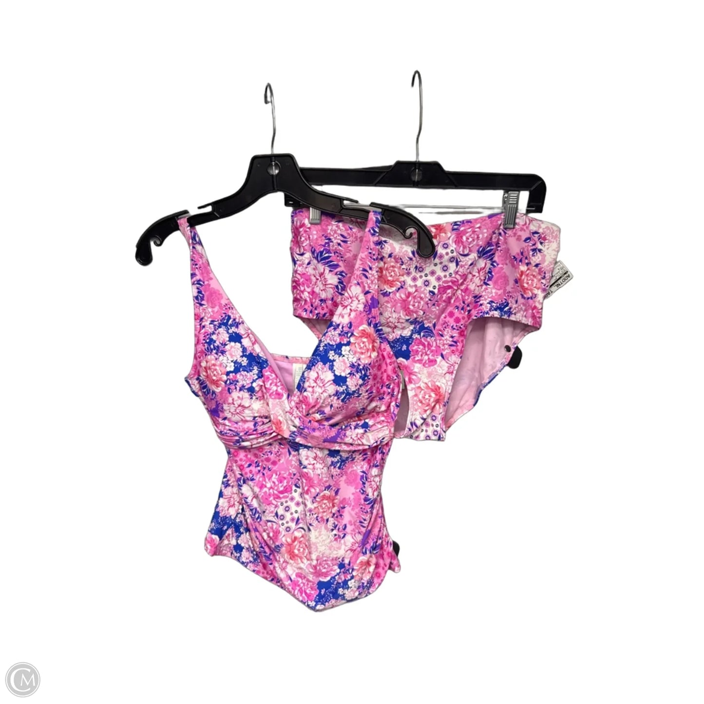 Swimsuit 2pc By Cmc In Blue & Pink, Size: 8
