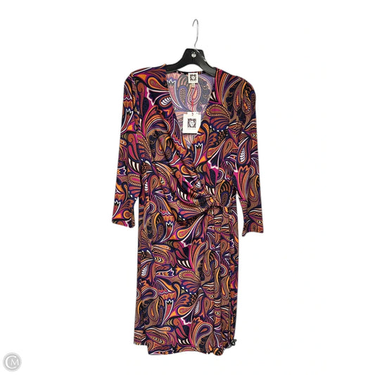 Dress Casual Short By Anne Klein In Orange & Purple, Size: 12