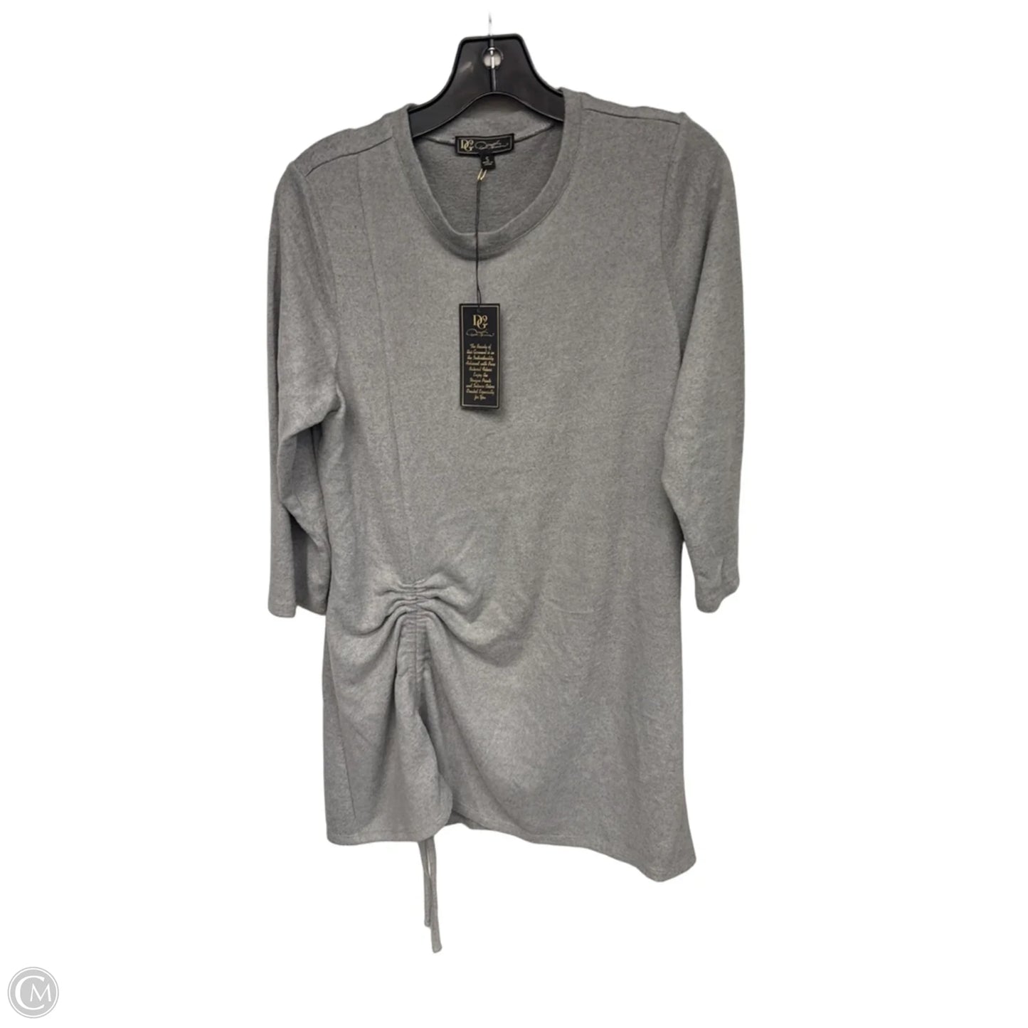 Tunic 3/4 Sleeve By Dg2 In Grey, Size: S