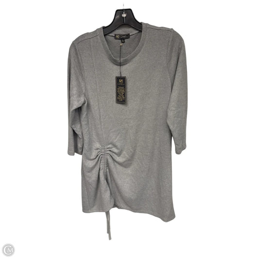 Tunic 3/4 Sleeve By Dg2 In Grey, Size: S