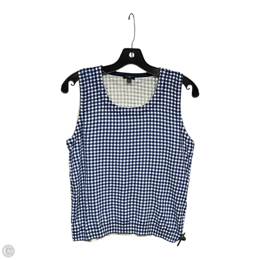 Top Sleeveless By Talbots In Blue & White, Size: Lp
