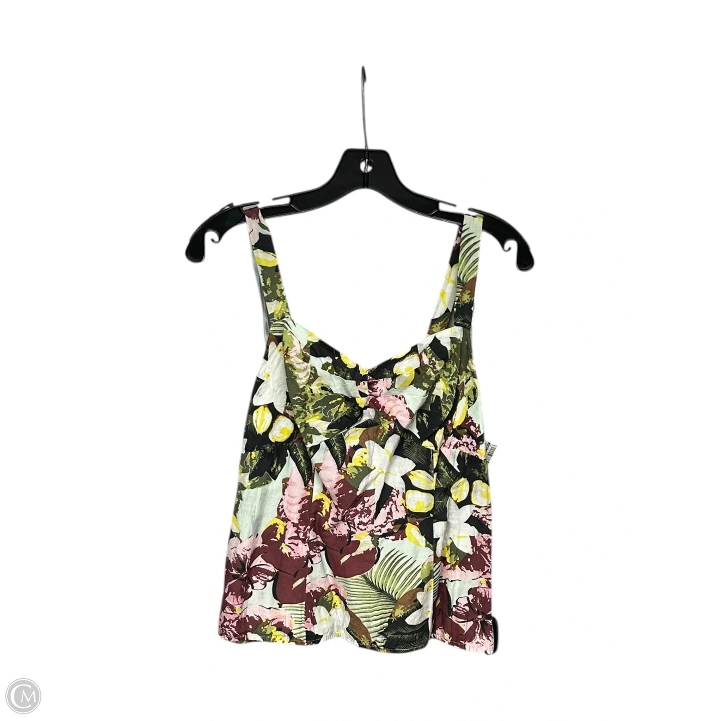 Top Sleeveless By Cabi In Floral Print, Size: S