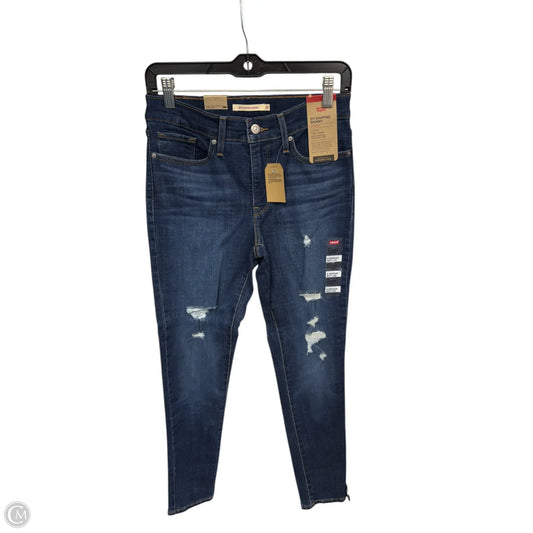 Jeans Skinny By Levis In Blue Denim, Size: 4