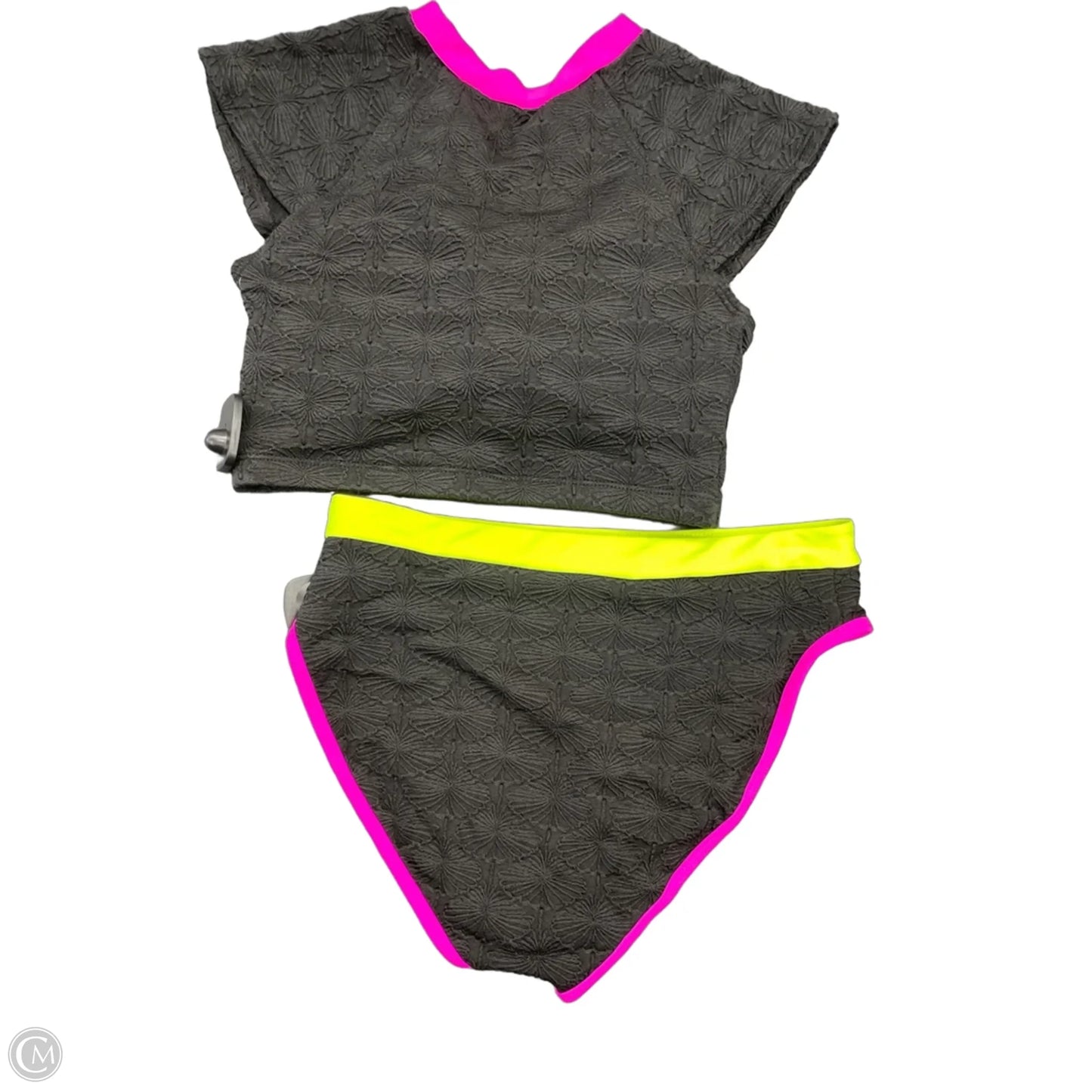 Swimsuit 2pc By Clothes Mentor In Black & Pink, Size: S