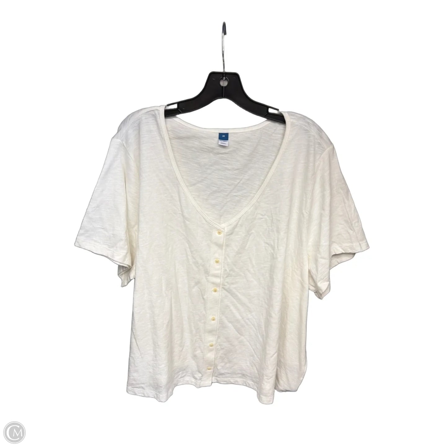 Top Short Sleeve Basic By Old Navy In White, Size: 3x