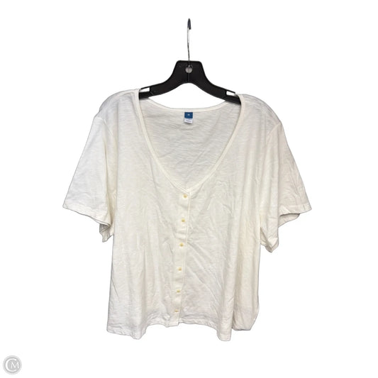 Top Short Sleeve Basic By Old Navy In White, Size: 3x