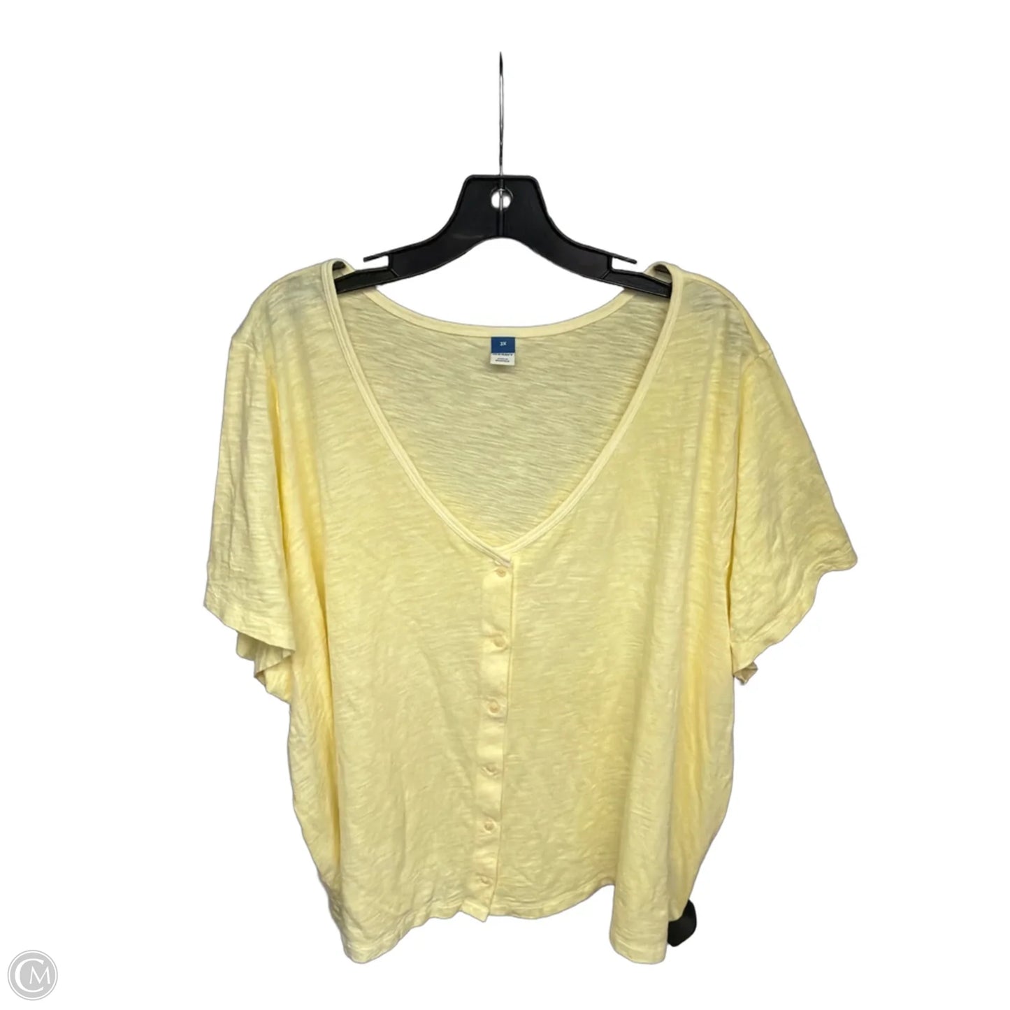 Top Short Sleeve Basic By Old Navy In Yellow, Size: 3x