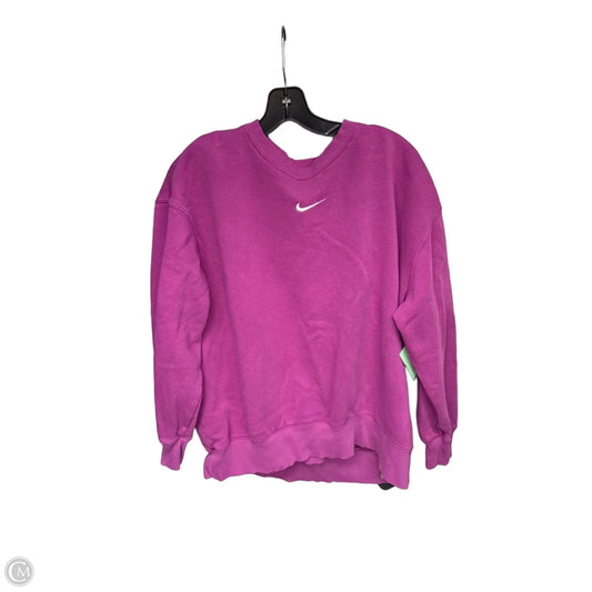 Athletic Sweatshirt Crewneck By Nike Apparel In Purple, Size: S