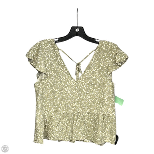 Top Short Sleeve By Abercrombie And Fitch In Green, Size: S