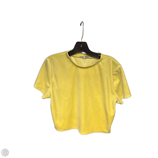 Top Short Sleeve By Fashion Nova In Yellow, Size: Xl