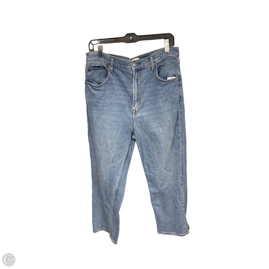 Jeans Cropped By Abercrombie And Fitch In Blue Denim, Size: 14