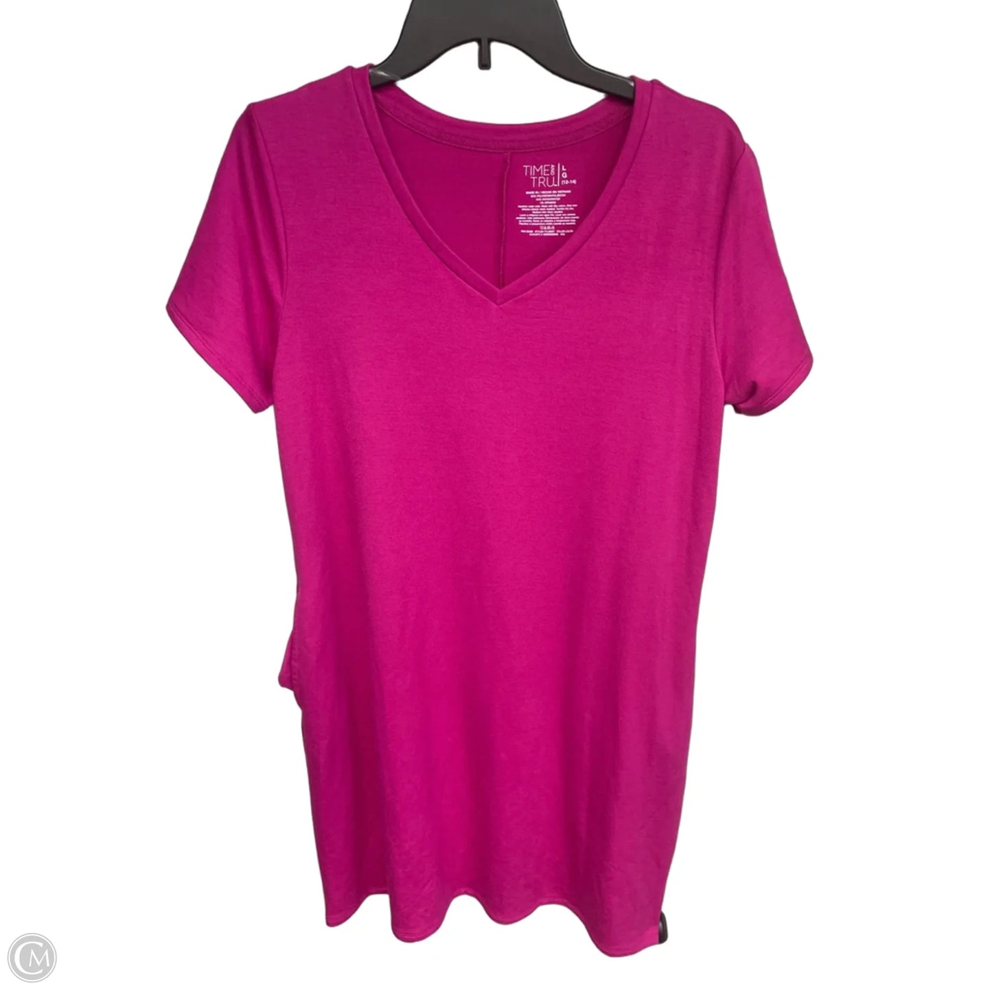 Dress Casual Midi By Time And Tru In Pink, Size: L