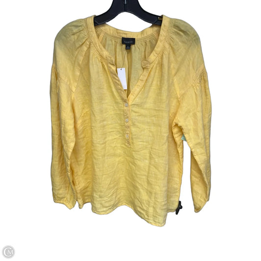 Top Long Sleeve By Talbots In Yellow, Size: M