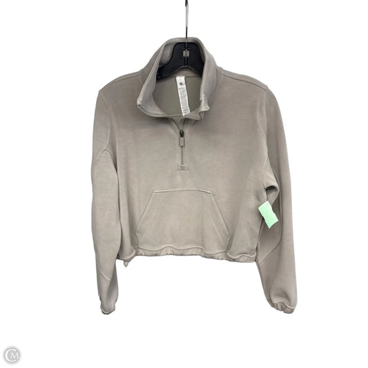 Athletic Jacket By Lululemon In Taupe, Size: 2