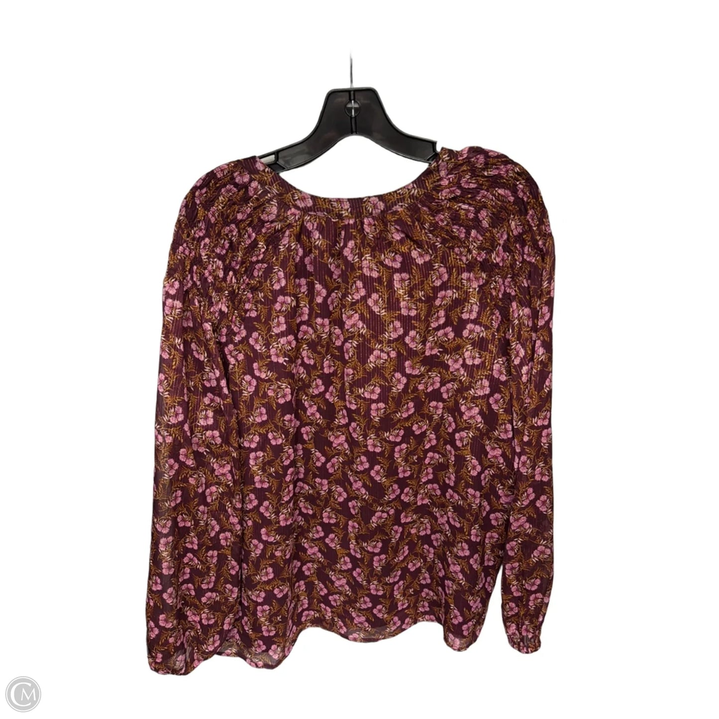 Top Long Sleeve By Loft In Red, Size: L