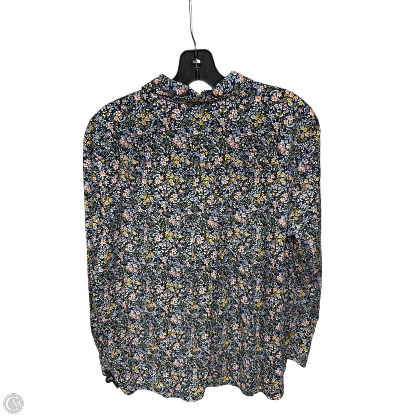 Top Long Sleeve By Loft In Floral Print, Size: L