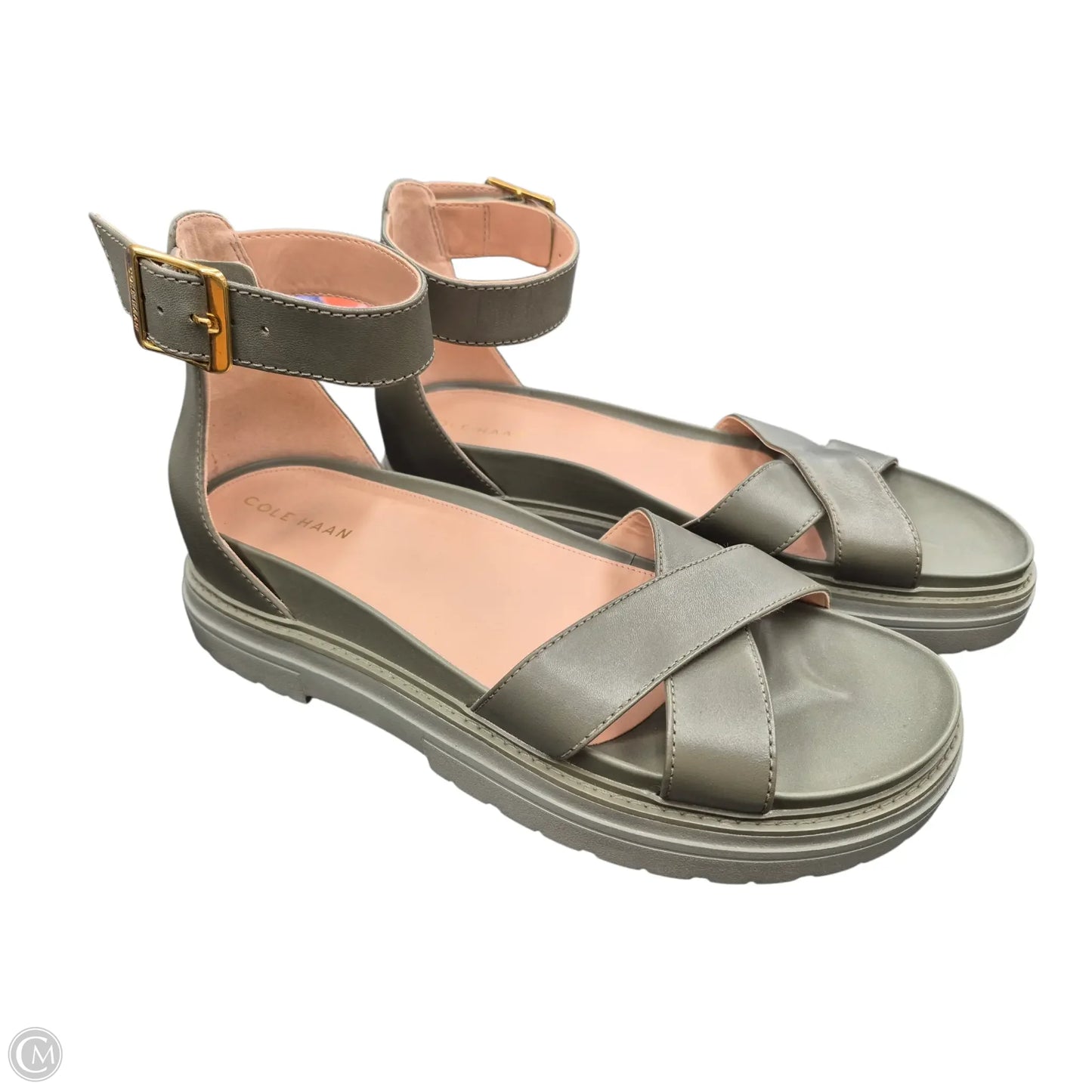 Sandals Flats By Cole-haan In Green, Size: 11