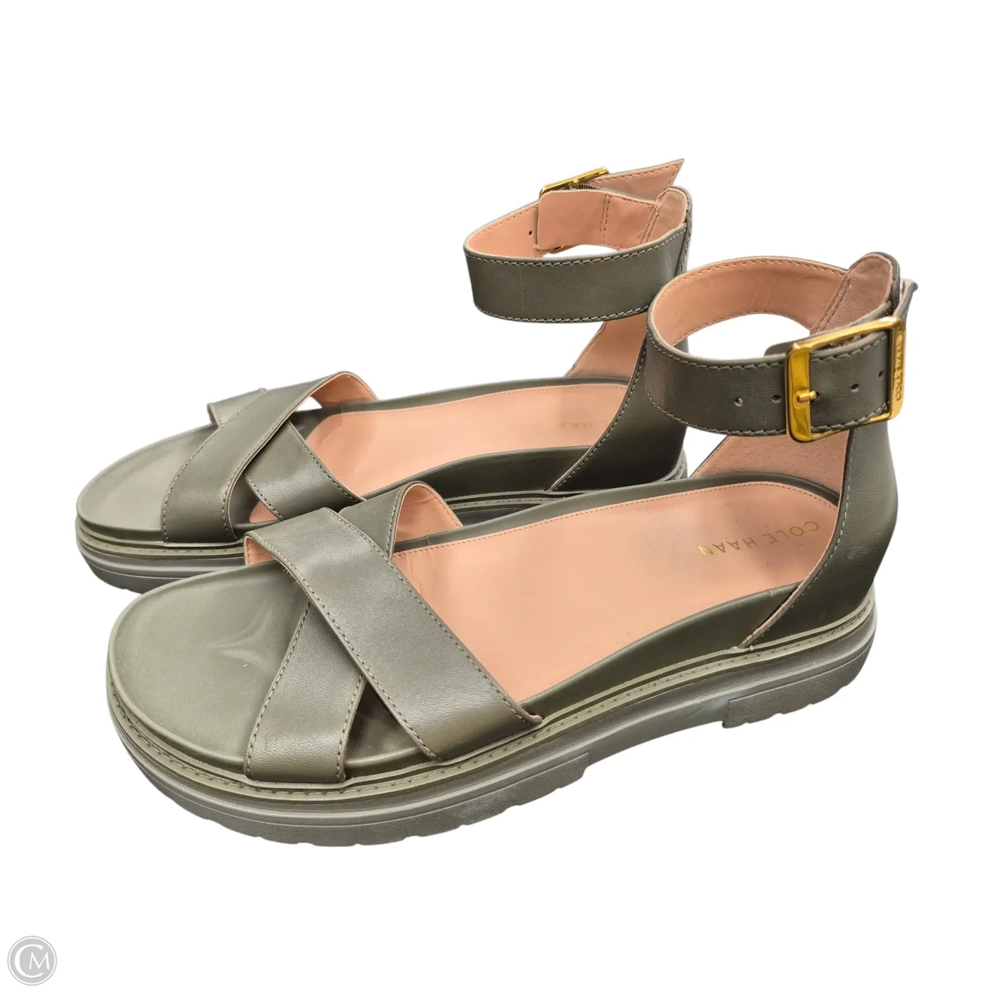 Sandals Flats By Cole-haan In Green, Size: 11