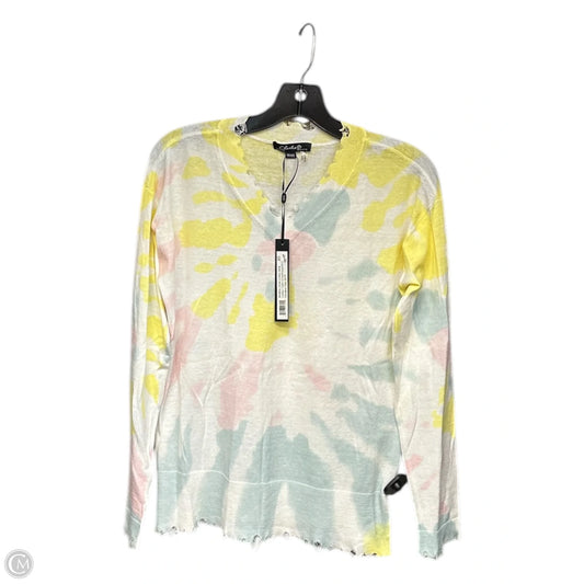 Top Long Sleeve By Charlie B In White & Yellow, Size: Xs