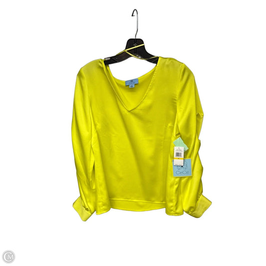 Top Long Sleeve By Cece In Yellow, Size: M