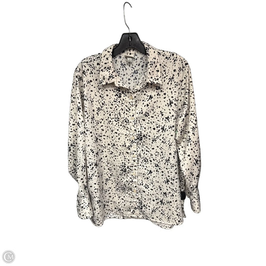 Top Long Sleeve By A New Day In Black & Cream, Size: S