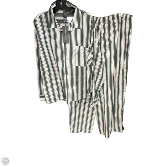 Top Long Sleeve By Savage X Fenty In Green & White, Size: Xl