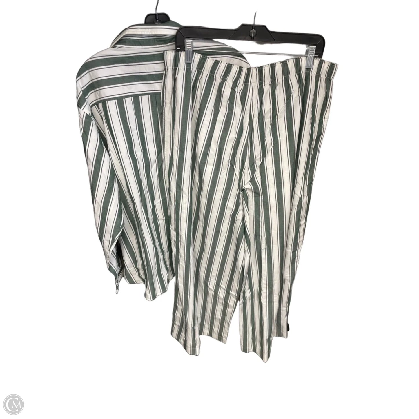 Top Long Sleeve By Savage X Fenty In Green & White, Size: Xl