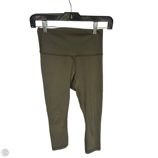 Athletic Capris By Lululemon In Green, Size: 4