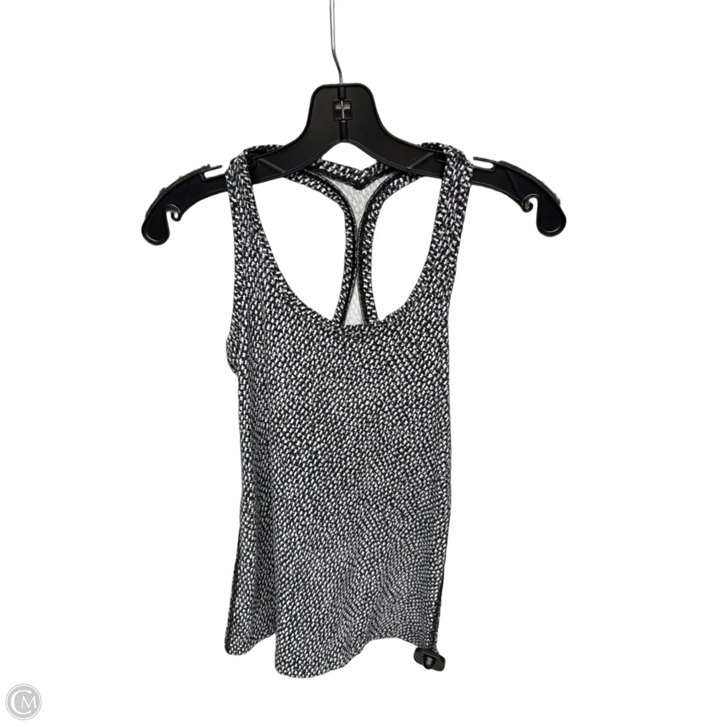 Athletic Tank Top By Lululemon In Black & White, Size: S
