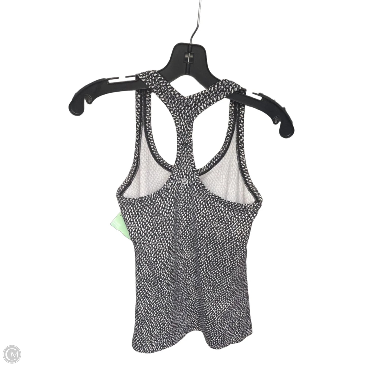 Athletic Tank Top By Lululemon In Black & White, Size: S