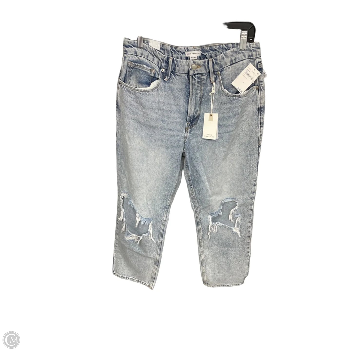 Jeans Straight By Good American In Blue Denim, Size: 10