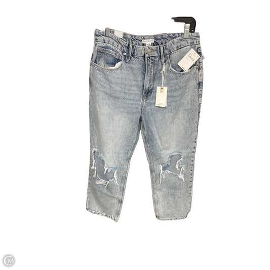 Jeans Straight By Good American In Blue Denim, Size: 10